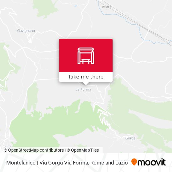 Montelanico | Via Gorga Via Forma map