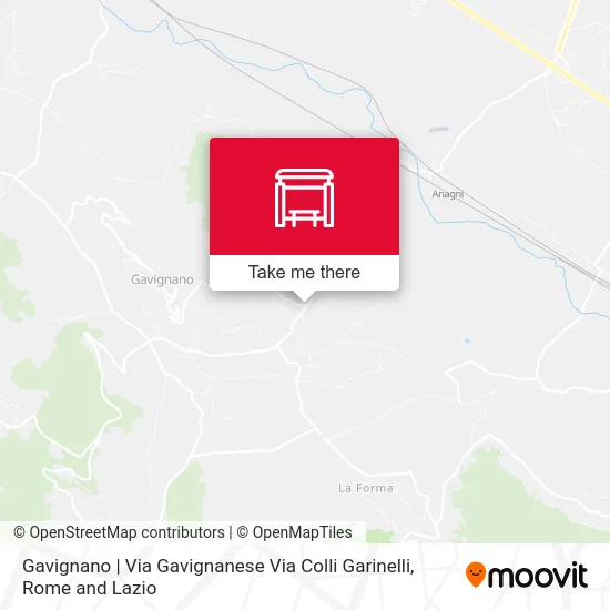 Gavignano | Via Gavignanese Via Colli Garinelli map