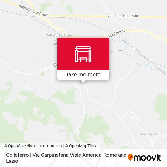 Colleferro | Via Carpinetana Viale America map