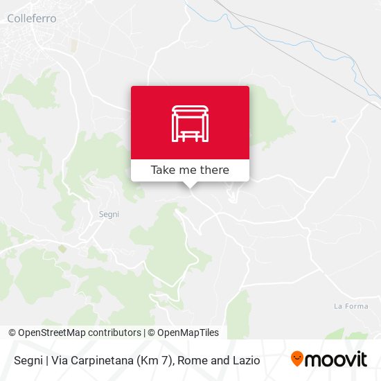 Segni | Via Carpinetana (Km 7) map