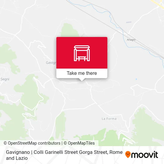 Gavignano | Colli Garinelli Street Gorga Street map