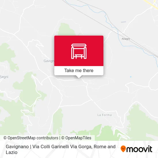 Gavignano | Colli Garinelli Street Gorga Street map