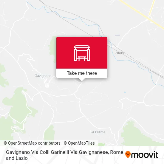 Gavignano Via Colli Garinelli Via Gavignanese map