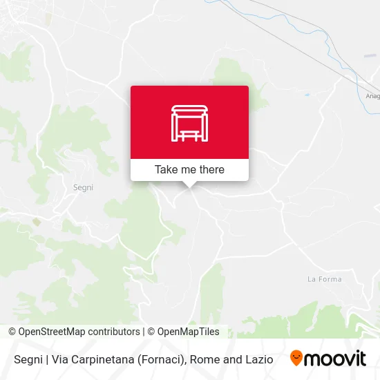 Segni | Carpinetana Road (Fornaci) map