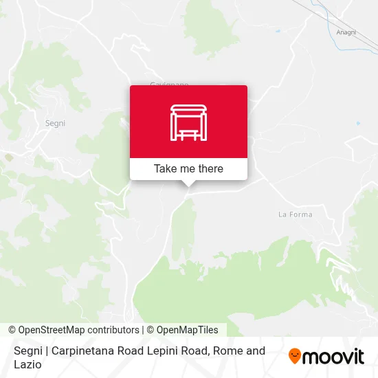 Segni | Carpinetana Road Lepini Road map