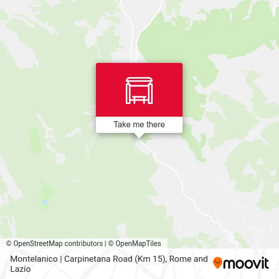 Montelanico | Carpinetana Road (Km 15) map