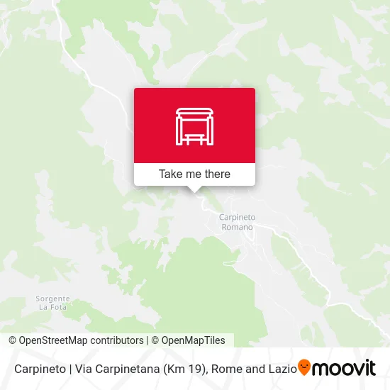 Via Carpinetana (Km 19), Carpineto map