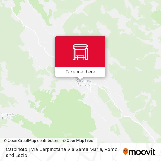 Carpineto | Carpinetana Road Santa Maria Road map