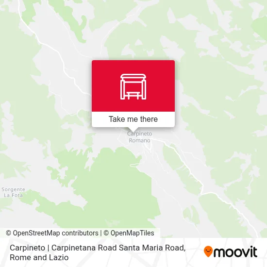 Carpineto | Carpinetana Road Santa Maria Road map