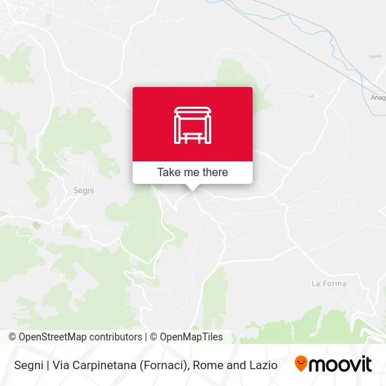 Segni | Carpinetana Road (Fornaci) map