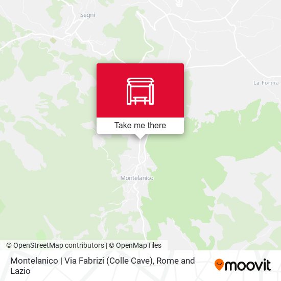 Montelanico | Via Fabrizi (Colle Cave) map