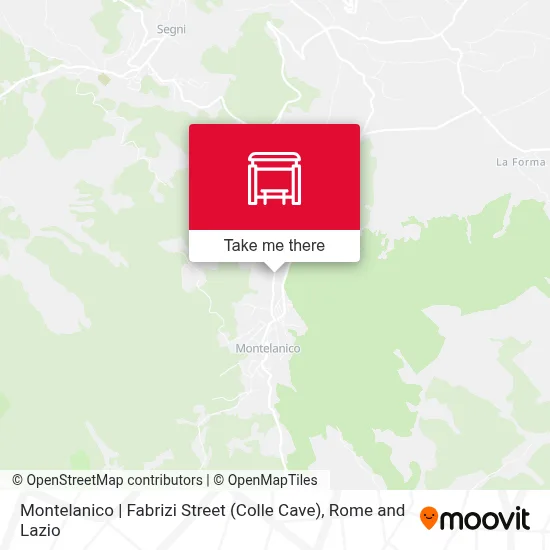 Montelanico | Fabrizi Street (Colle Cave) map