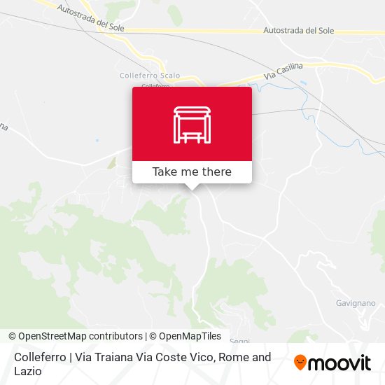 Colleferro | Via Traiana Via Coste Vico map