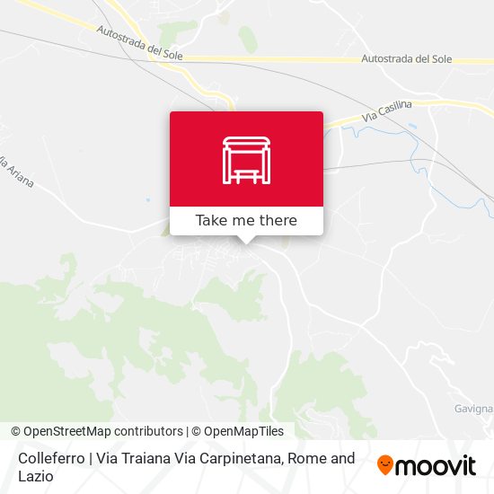 Colleferro | Via Traiana Via Carpinetana map
