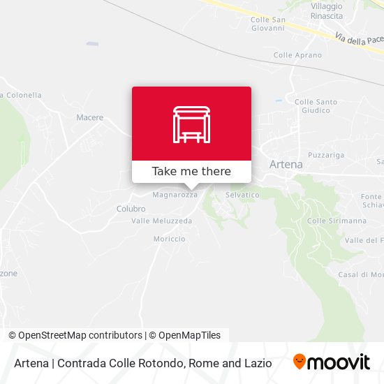 Artena | Contrada Colle Rotondo map