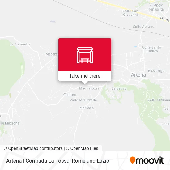 Artena | Contrada La Fossa map