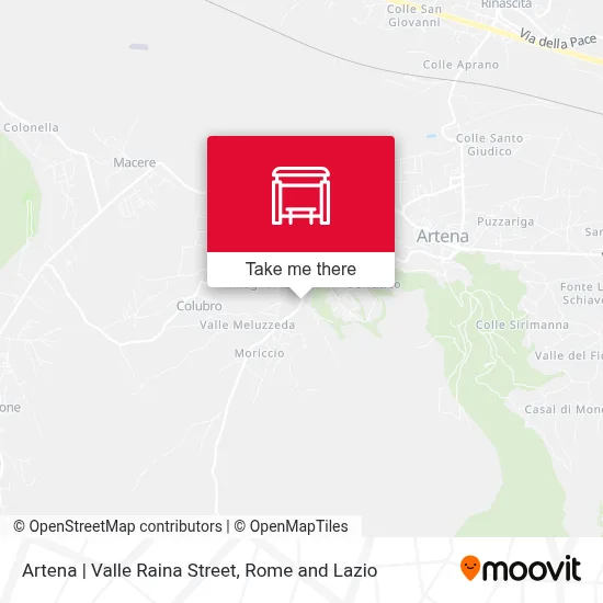 Artena | Valle Raina Street map