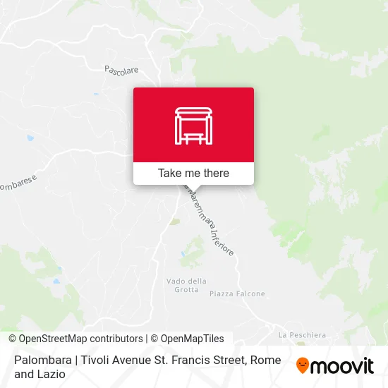 Palombara | Tivoli Avenue St. Francis Street map