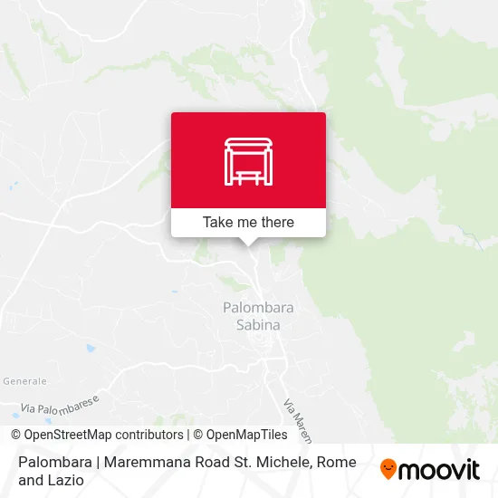 Palombara | Maremmana Road St. Michele map
