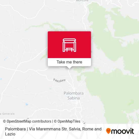Palombara | Maremmana Road Salvia Street map