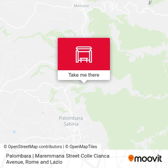 Palombara | Maremmana Street Colle Cianca Avenue map