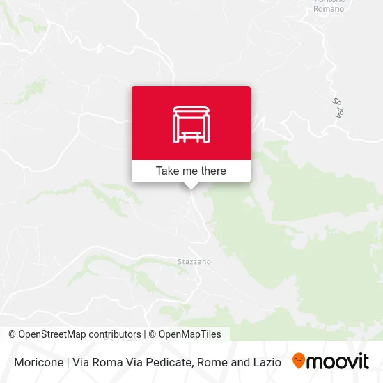 Moricone | Via Roma Via Pedicate map
