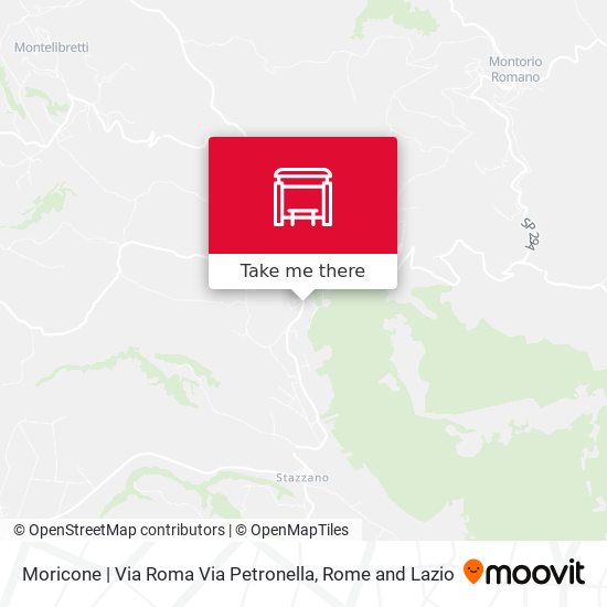 Moricone | Via Roma Via Petronella map