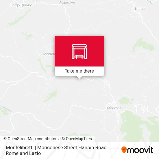 Montelibretti | Moriconese Street Hairpin Road map