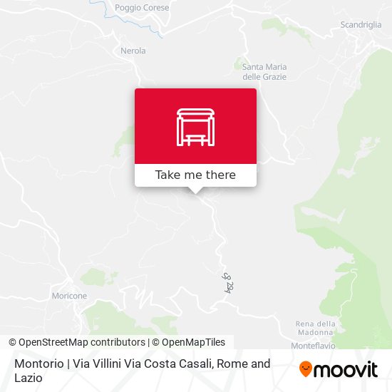 Montorio | Via Villini Via Costa Casali map