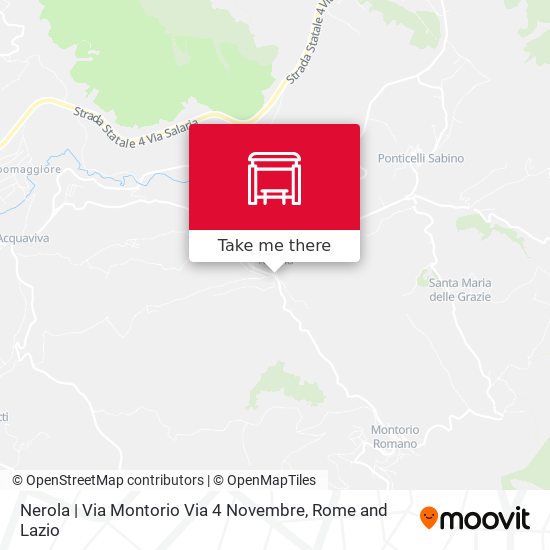 Nerola | Via Montorio Via 4 Novembre map