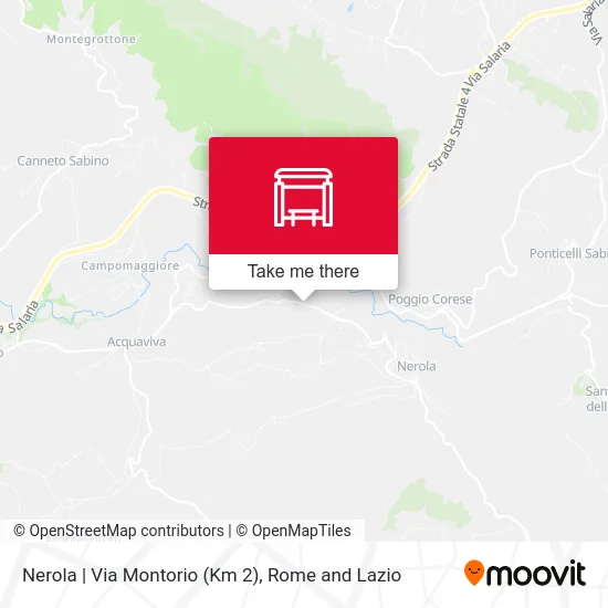 Nerola | Montorio Road (Km 2) map