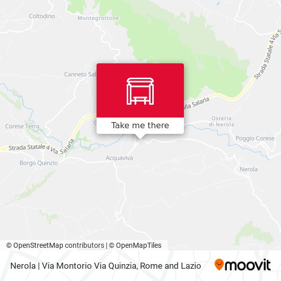 Nerola | Via Montorio Via Quinzia map