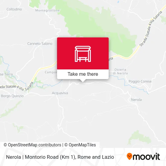 Nerola | Montorio Road (Km 1) map