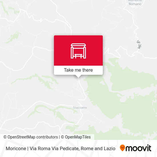 Moricone | Via Roma Via Pedicate map