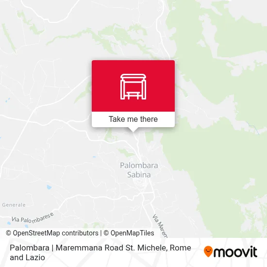 Palombara | Maremmana Road St. Michele map