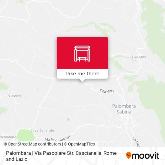 Palombara | Via Pascolare Str. Cascianella map