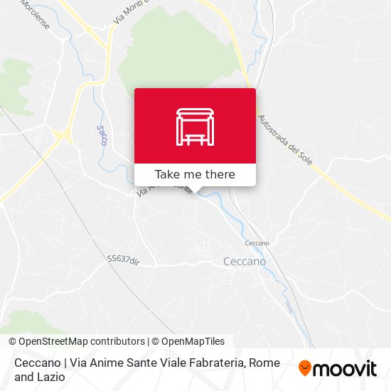 Ceccano | Via Anime Sante Viale Fabrateria map