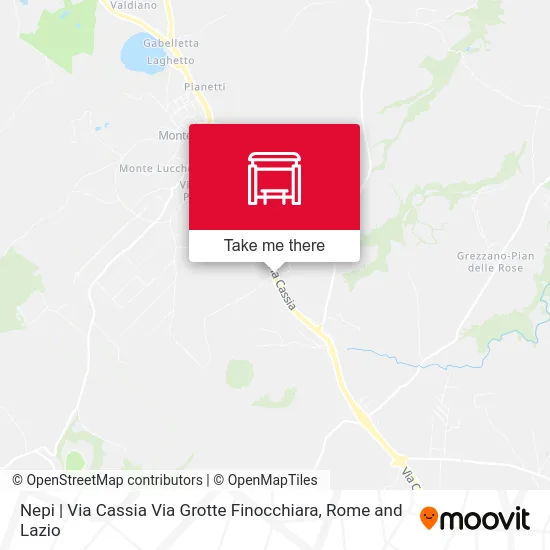 Nepi | Via Cassia Via Grotte Finocchiara map