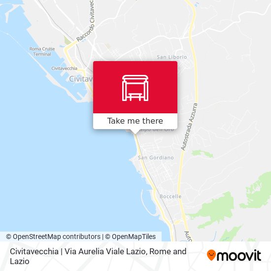 Civitavecchia | Via Aurelia Viale Lazio map