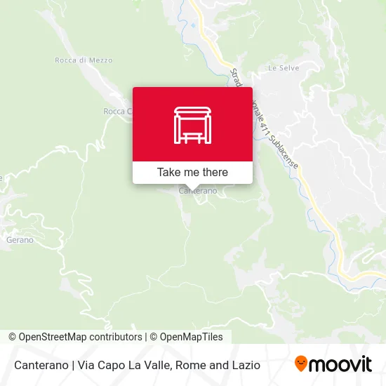 Canterano | Via Capo La Valle map