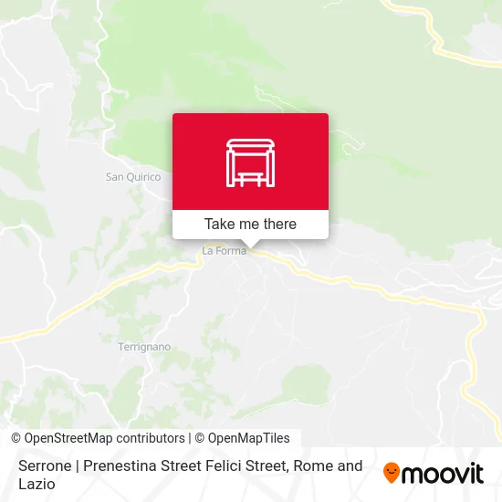 Serrone | Prenestina Street Felici Street map
