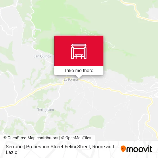 Serrone | Prenestina Street Felici Street map