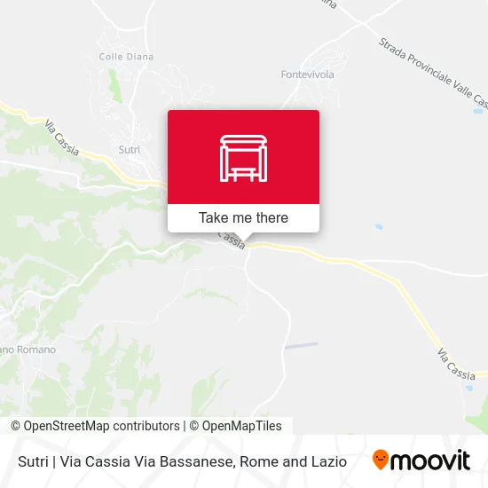 Sutri | Cassia Street Bassanese Street map