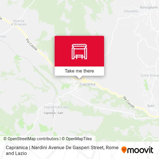 Capranica | Nardini Avenue De Gasperi Street map