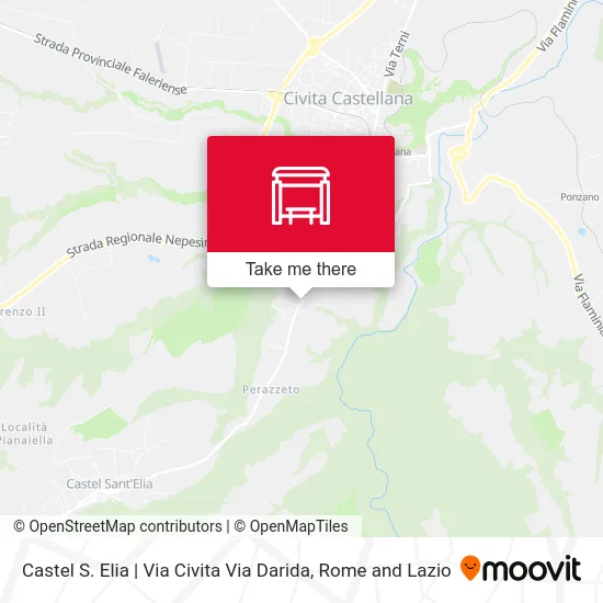 Castel Sant'Elia | Civita Street Darida Street map