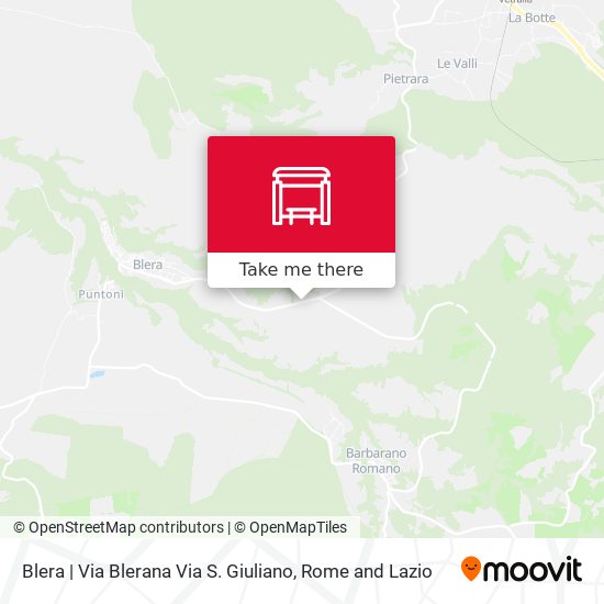 Blera | Via Blerana Via S. Giuliano map
