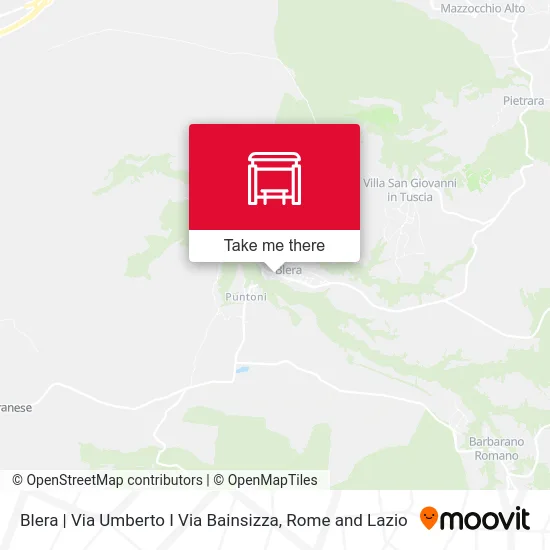 Blera | Umberto I Street Via Bainsizza map