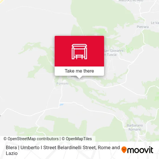 Blera | Umberto I Street Belardinelli Street map