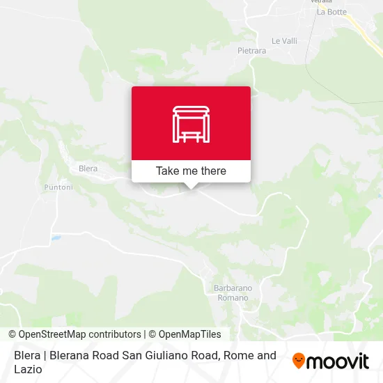 Blera | Blerana Road San Giuliano Road map