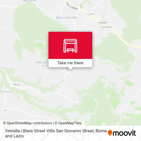 Vetralla | Blera Street Villa San Giovanni Street map